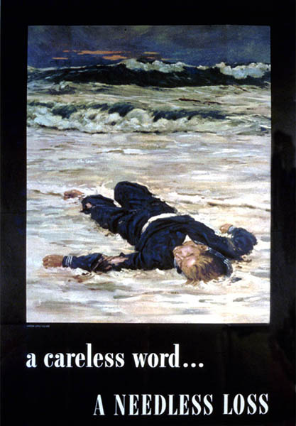 A careless wordA needless loss poster